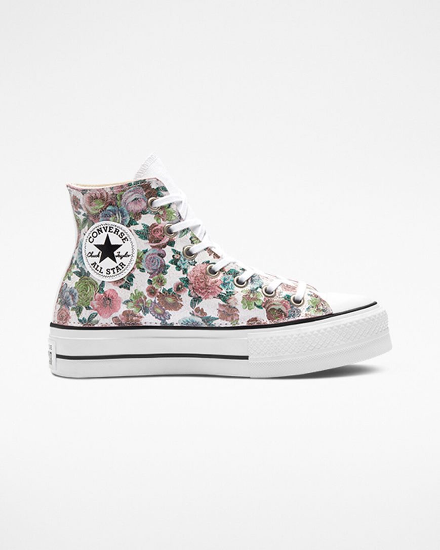 Zapatos Plataforma Converse Chuck Taylor All Star Lift LTD Floral Altas Mujer Flores | PE 2WE780